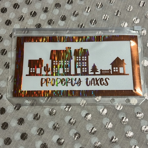 Property Taxes A6 Cash Envelope Zippered  Budgeting Savings Goals Dave Ramsey - Picture 3 of 3